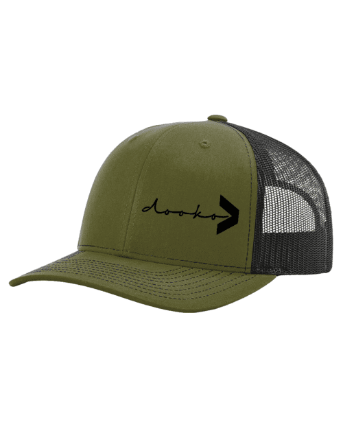Olive green DK35 the dooko trucker hat
