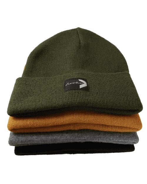stack of different colored beanies