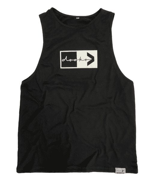 black and white tank top